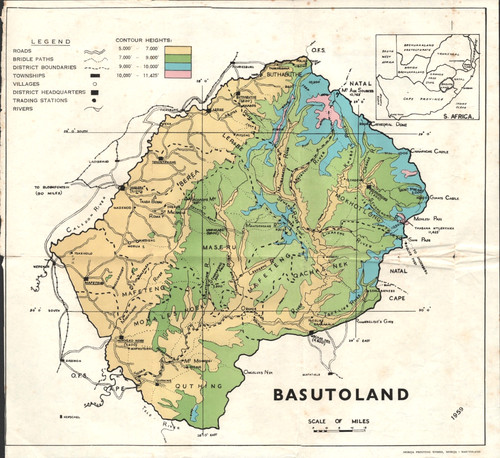 1959 basutoland mappa epoca - 1959,