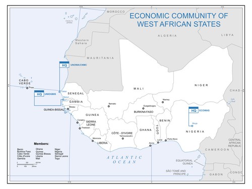 Stampa mappa ecowas cedeao - stampa,