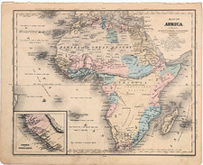 1844 Mappa AFRICA ORIGINALE