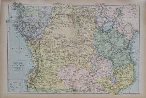 Mappa originale 1892 stanley - mappa,