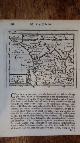 Antica mappa rame 1687 - antica,