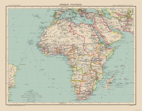 Mappa storica africa - storica,