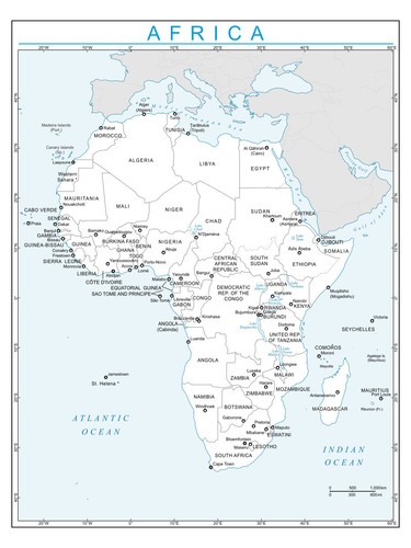 Stampa poster mappa africa - mappa,