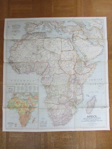 Africa 1950 mappa geografica - mappa,