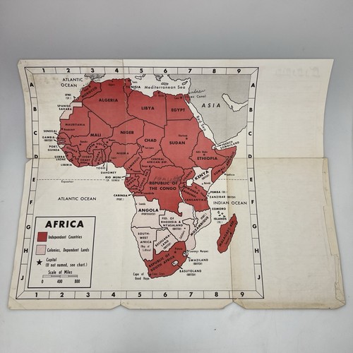 1962 nuova africa mappa - nuova,