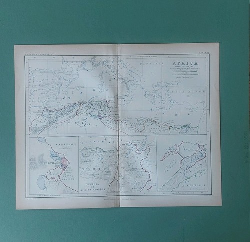 Mappa antica 1861 - , africa