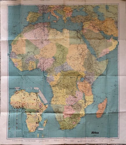 Mappa africa 1965 - africa, vintage