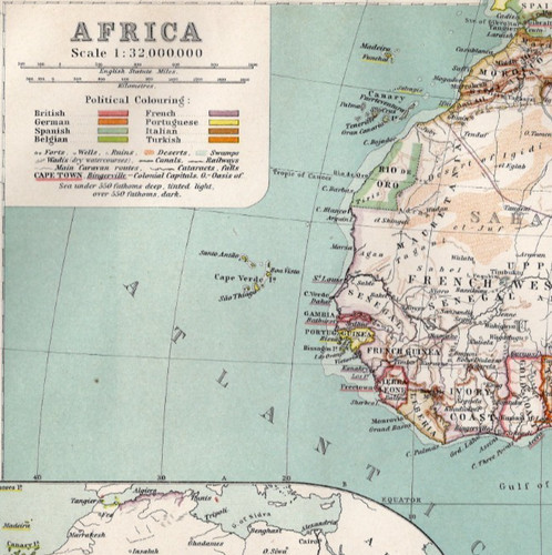 Mappa continente africa - continente,