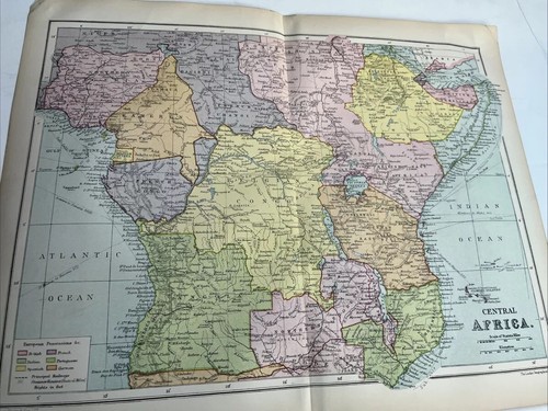 1910 mappa politica africa - mappa,