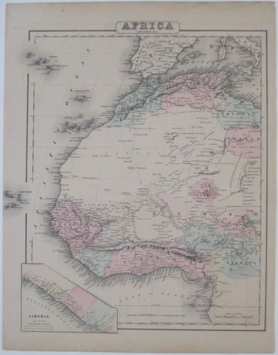 Mappa colton originale - originale, 1855