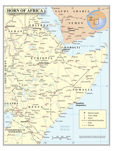 Poster stampa mappa corno - mappa,