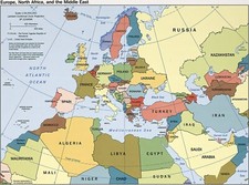 2000 CIA Mappa Europa, Nord