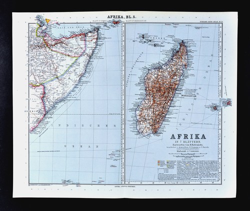 1911 mappa stieler africa - 1911,