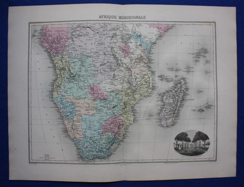 Mappa antica originale africa - antica,